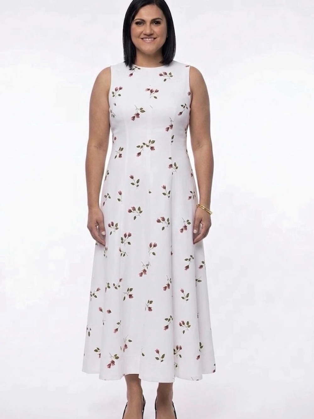 Reformation
Floral Midi Dress in White & Pink Like New